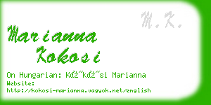 marianna kokosi business card